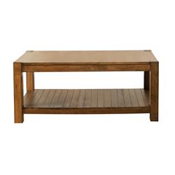 Picture of Coaster Furniture 724338 Rectangular Coffee Table with Lower Shelf&#44; Rustic Brown