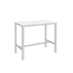 Picture of Coaster Furniture 182525 47.75 x 22.25 x 42.5 in. Bar Table Set&#44; White High Gloss & Chrome - 5 Piece