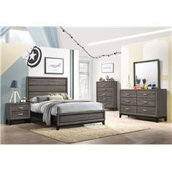 Coaster Furniture 212421F-S4 Full Panel Bedroom Set with Full Bed, Nightstand, Dresser & Mirror, Grey Oak - Set of 4 -  Cioaster Co of America