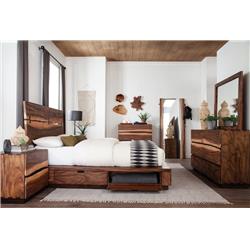 Coaster Furniture 223250SKE-S5 Storage Bedroom Set, Smokey Walnut - Eastern King Size - 5 Piece -  Cioaster Co of America