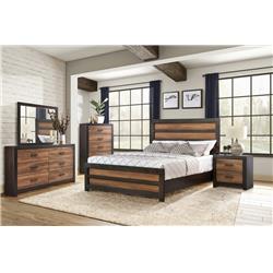 Picture of Coaster Furniture 223451KE-S4 King Panel Full Bedroom Set&#44; Caramel & Licorice - 4 Piece