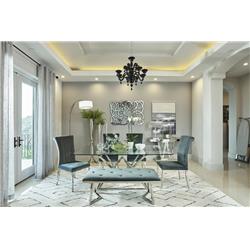 Picture of Coaster Furniture 109451-S6 Table & Bench with 4 Chairs Dining Set&#44; Dark Grey - 6 Piece