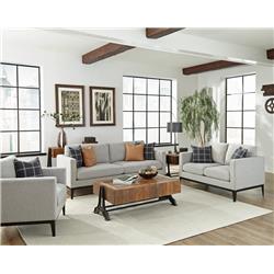 Picture of Coaster Furniture 508681-S3 Apperson Living Room Set, Grey - 3 Piece
