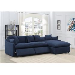 Picture of Coaster Furniture 651551P-S3 34 x 120 x 64 in. Modular Power Sectional Set&#44; Midnight Blue - 3 Piece