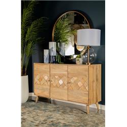 Coaster Furniture 953460 Accent Cabinet, Natural & Gold