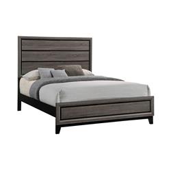 Coaster Furniture 212421KW Watson Panel Bed, Grey Oak & Black - California King Size -  Cioaster Co of America