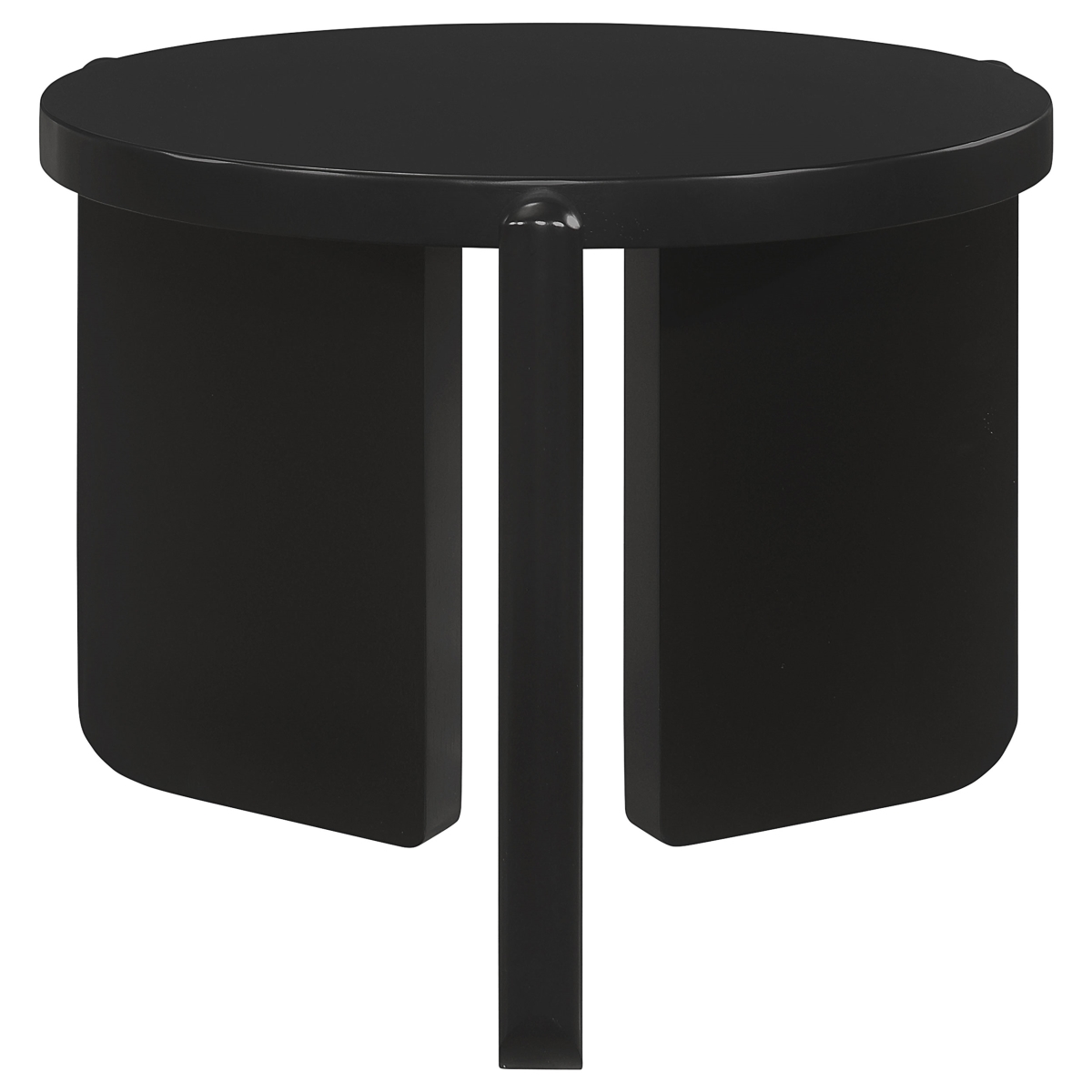 Picture of Coaster Furniture 709677 Cordova Round Solid Wood End Table - Black