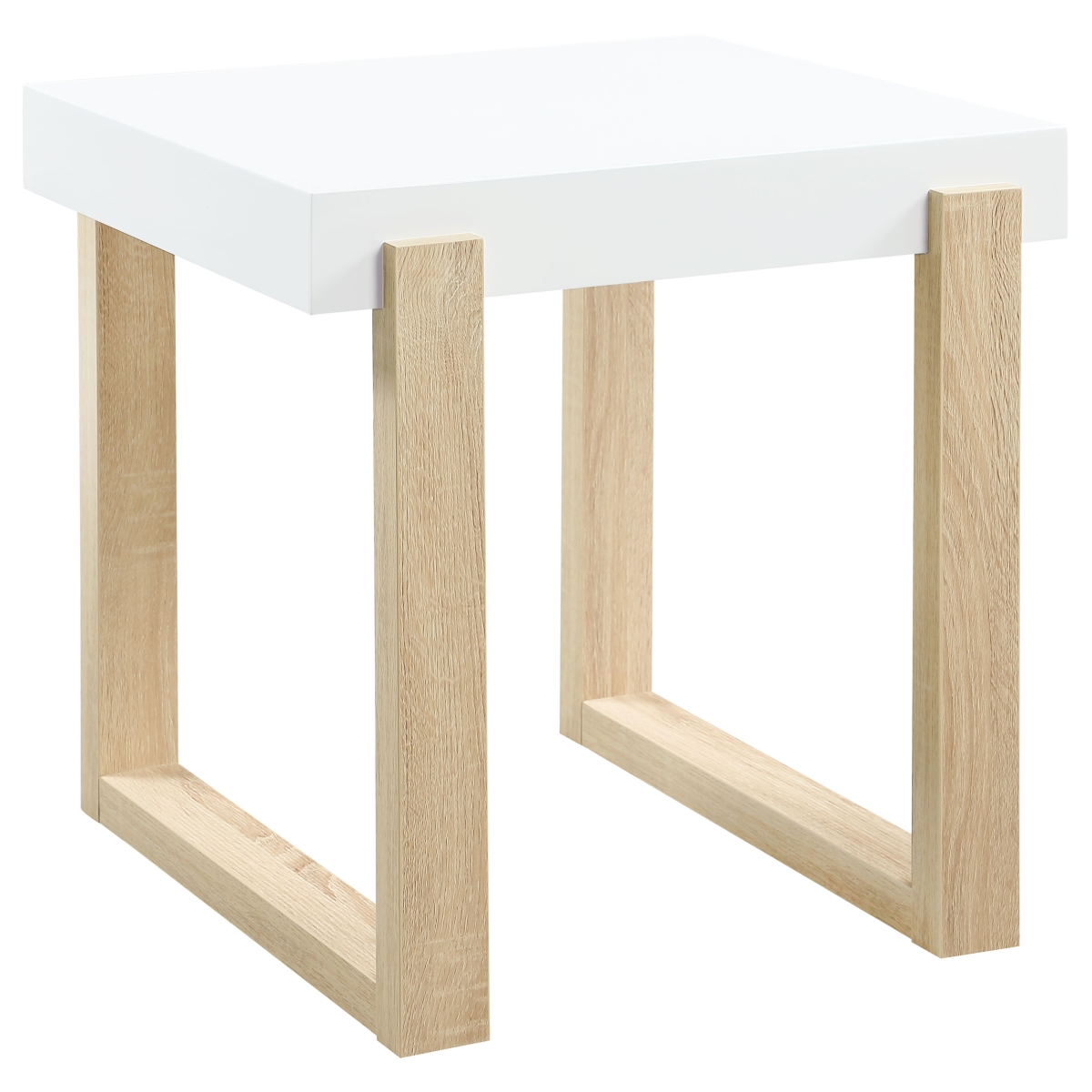 Picture of Coaster Furniture 753397 Pala Rectangular End Table with Sled Base - White High Gloss