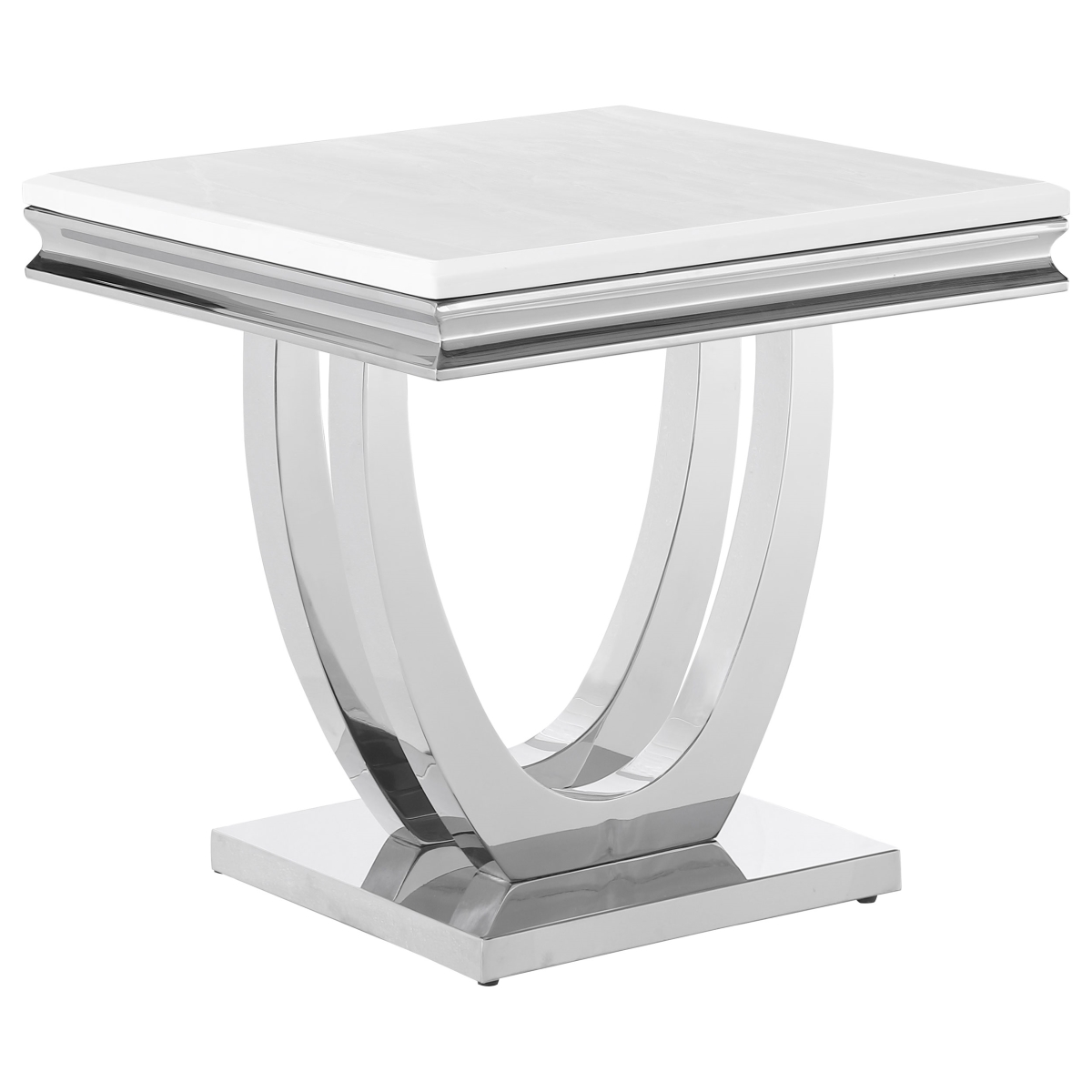 Picture of Coaster Furniture 708537 Kerwin U-base Square End Table - Chrome