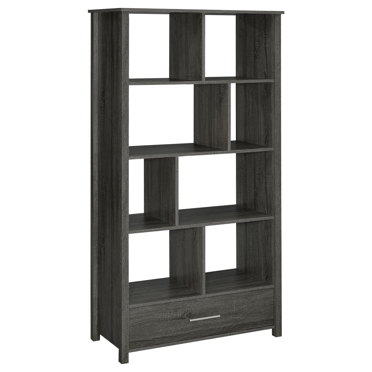 Picture of Coaster Furniture 801577 Dylan Rectangular 8-Shelf Bookcase - Weathered Gray