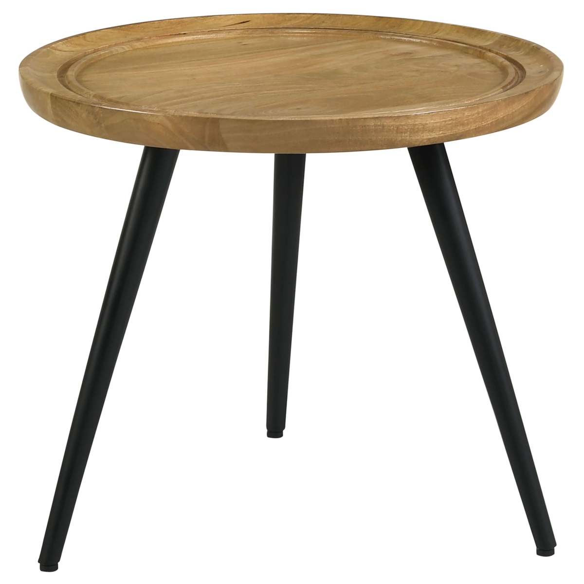 Picture of Coaster Furniture 736107 Zoe Round End Table with Trio Legs - Natural & Black