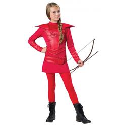 Picture of Incharacter Costumes IC18088-M Tween Red Warrior Huntress Costume for Kids - Medium