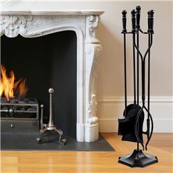 Picture of Total Tactic HW53818 31 in. Hearth Fireplace Fire Tools Set - 5 Piece - Black