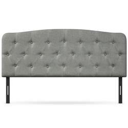 Picture of Total Tactic HU10068LG Faux Linen Headboard with Adjustable Heights, Light Gray
