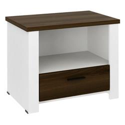 HU10080 Accent Nightstand with Drawer & Open Shelf