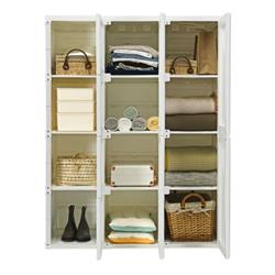 Picture of Total Tactic HU10145 Clothes Foldable Armoire Wardrobe Closet with 12 Cubby Storage