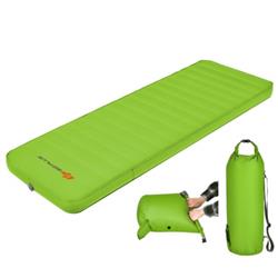 HU10179GN Self Inflating Folding Camping Sleeping Mattress with Carrying Bag, Green