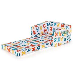 HV10049 2-in-1 Convertible Kids Sofa with Velvet Fabric, Multi Color