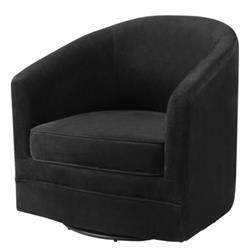 HV10064 Modern Swivel Barrel Chair with Metal Base