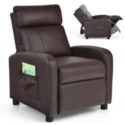 HV10099CF Ergonomic PU Leather Kids Recliner Lounge Sofa for 3-12 Age Group, Brown