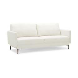 HV10182WL-12WH 76.5 in. Fabric Sofa Couch with Metal Leg, White