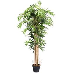 HW59514 5 ft. Artificial Bamboo Silk Tree Indoor-Outdoor Decorative Planter