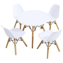 HW61364-4W Kids Mid-Century Modern Table Chair Set - 5 Piece -  Total Tactic