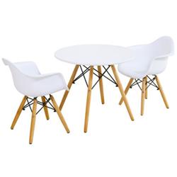 HW61365-2 Kids Modern Round Table Chair Set - 3 Piece -  Total Tactic