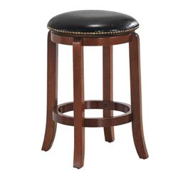 Picture of Total Tactic HW61762 24 in. Bistro Leather Padded Backless Swivel Bar Stool
