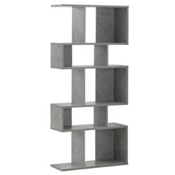 HW61772GR 5 Cubes Ladder Shelf Corner Bookshelf Display Rack Bookcase, Gray
