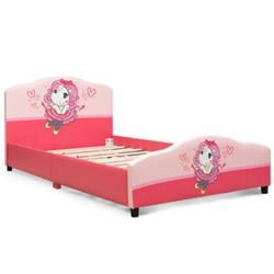 Picture of Total Tactic HW61880 Kids Children Upholstered Platform Toddler Girl Pattern Bed