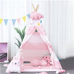 Picture of Total Tactic HW62381 5 ft. White & Pink Portable Indian Children Sleeping Dome Play Tent