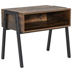 JV10545CF-1 Stackable Night Stand Shelf Accent Table with Metal Frame