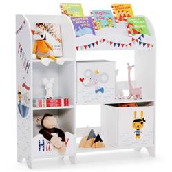 JZ10070 Wooden Children Storage Cabinet with Storage Bins