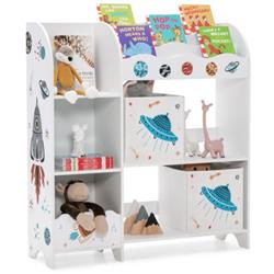 Picture of Total Tactic JZ10079 Kids Toy & Book Organizer Children Wooden Storage Cabinet with Storage Bins
