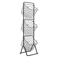 KC53790 3-Tier Fruit Basket Stand with Adjustable Heights