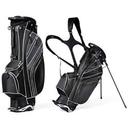 Picture of Total Tactic SP36394BK Golf Stand Cart Bag with 6-Way Divider Carry Pockets&#44; Black