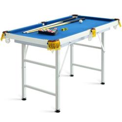Picture of Total Tactic SP36565BL 47 in. Folding Billiard Table with Cues & Brush Chalk&#44; Blue