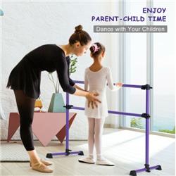 SP36956PU 4 ft. Portable Height Adjustable Freestanding Ballet Barre, Purple