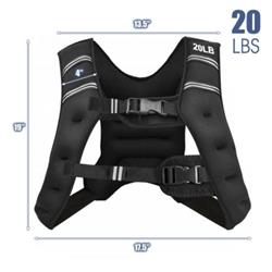 SP36974 20 lbs Training Weight Vest Workout Equipment with Adjustable Buckles & Mesh Bag