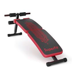 SP37042RE Abdominal Twister Trainer with Adjustable Height Exercise Bench, Red
