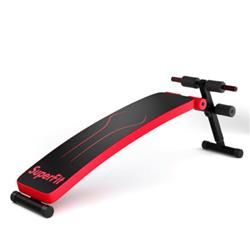 SP37043RE Folding Weight Adjustable Sit-Up Board Workout Slant Bench, Red