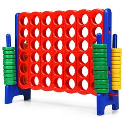 SP37158BL Jumbo 4-to-Score Giant Game Set with 42 Jumbo Rings & Quick-Release Slider, Blue