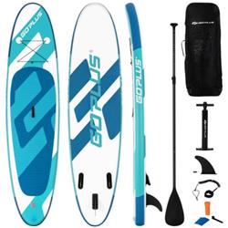 Picture of Total Tactic SP37340 10 ft. Inflatable Stand Up Paddle Board with 6 in. Thick Backpack Leash Aluminum Paddle