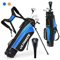 Junior Complete Golf Club Set for Age 8 to 10, Blue