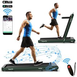 SP37424GN 4.75HP 2-in-1 Folding Treadmill with Remote APP Control, Green -  Total Tactic