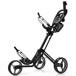 Picture of Total Tactic SP37607GR Folding 3 Wheel Golf Push Cart with Brake Scoreboard Adjustable Handle&#44; Gray