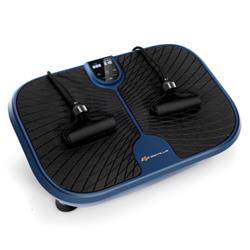 Picture of Total Tactic SP37623US-BL Mini Vibration Fitness Plate Machine with Remote Control & Loop Bands&#44; Blue