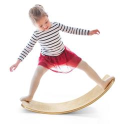 SP37642NA 15.5 in. Wooden Wobble Toy Balance Board, Natural -  Total Tactic
