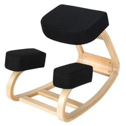 SP37687BK Ergonomic Kneeling Chair Rocking Office Desk Stool Upright Posture, Black -  Total Tactic